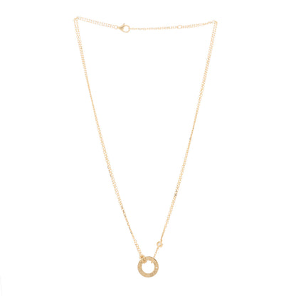 Cartier 18K Yellow Gold 2 Diamond LOVE Necklace 2 of 5