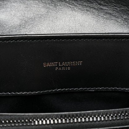Saint Laurent Calfskin Y Quilted Monogram Monochrome Small Loulou Chain Satchel Black 6 of 11