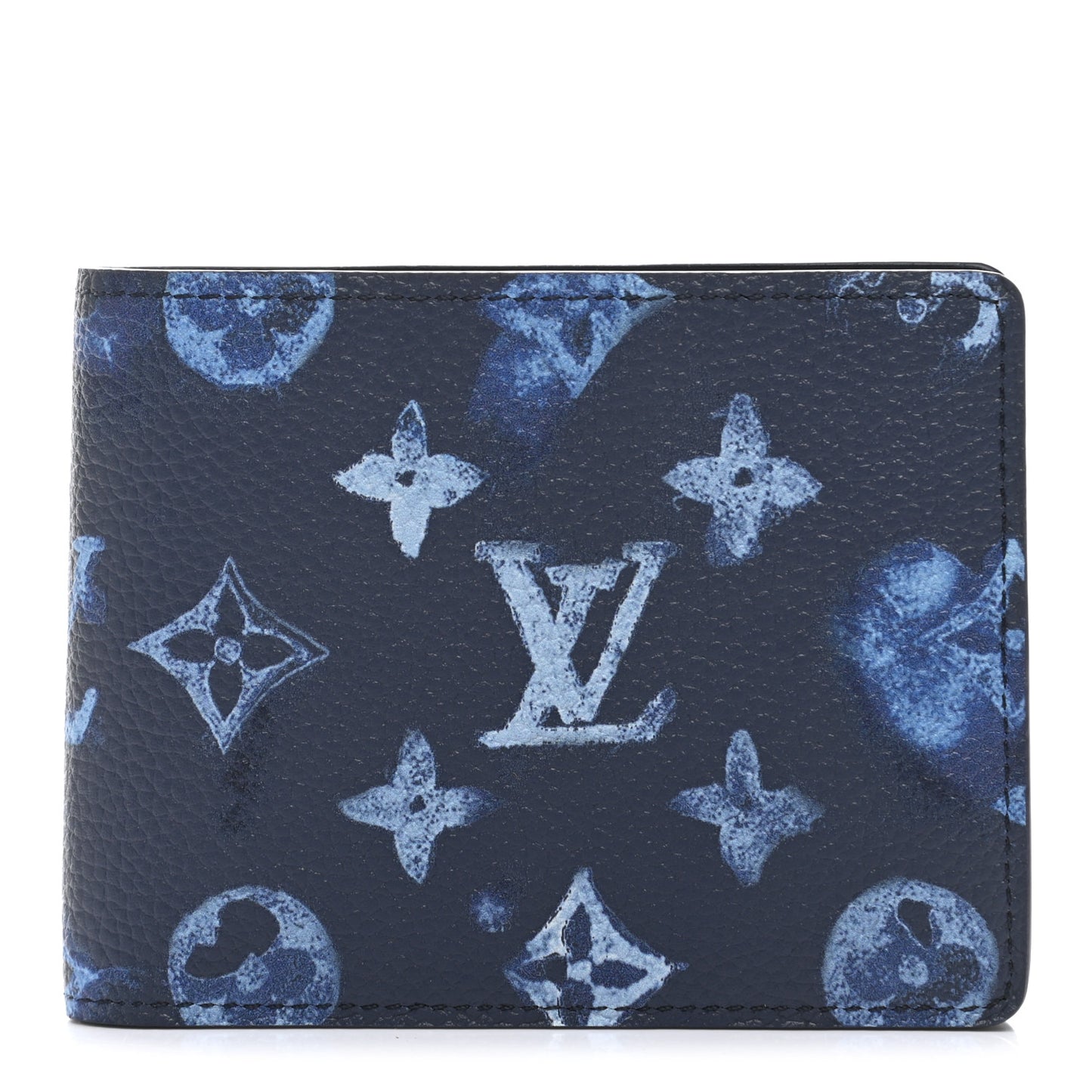Monogram Ink Watercolor Slender Wallet