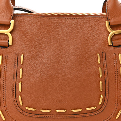 Chloe Calfskin Studded Medium Marcie Double Carry Tan 8 of 13