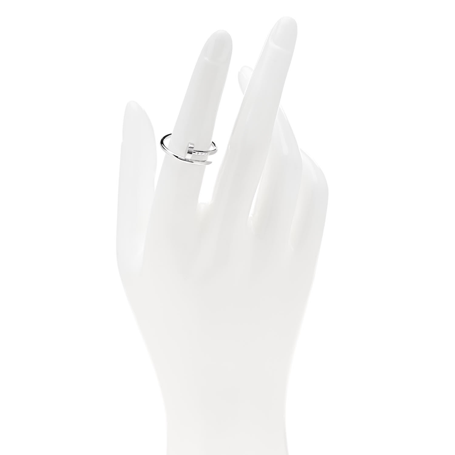 Cartier 18K White Gold Small Juste Un Clou Ring 53 6.25 2 of 6
