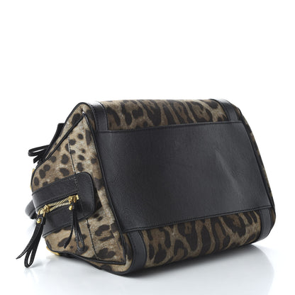 Dolce & Gabbana Canvas Leopard Print Miss Easy Way Satchel Black 4 of 9