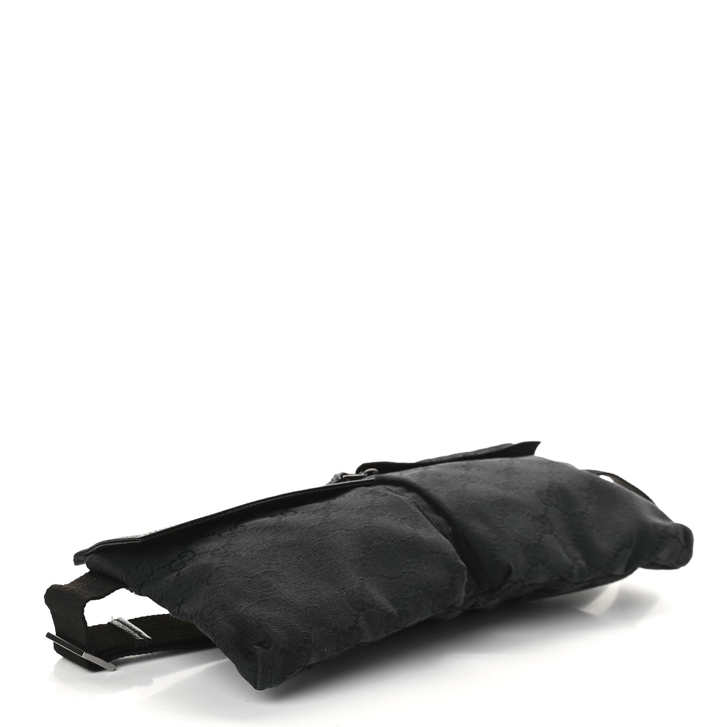 GG Monogram Double Pocket Belt Bag Black