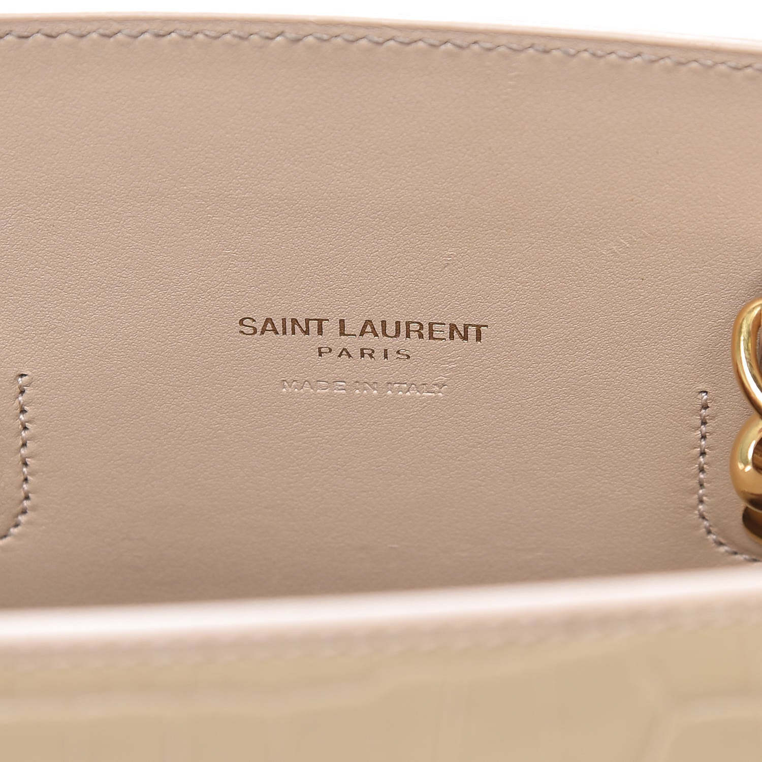 Saint Laurent Calfskin Crocodile Embossed Baby Sac De Jour Nude 8 of 10