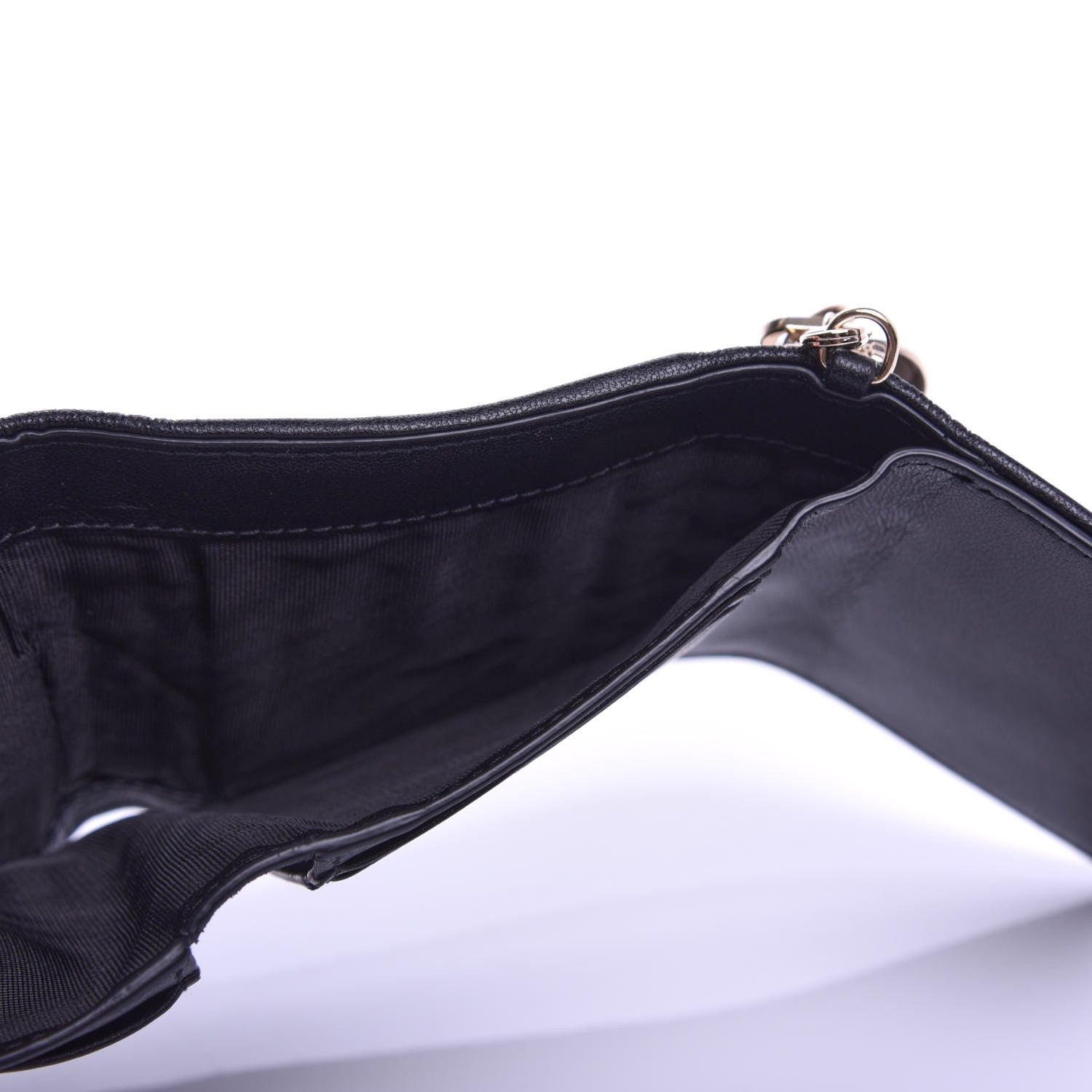 Christian Dior Lambskin Cannage Lady Dior Lotus Wallet Black 6 of 9