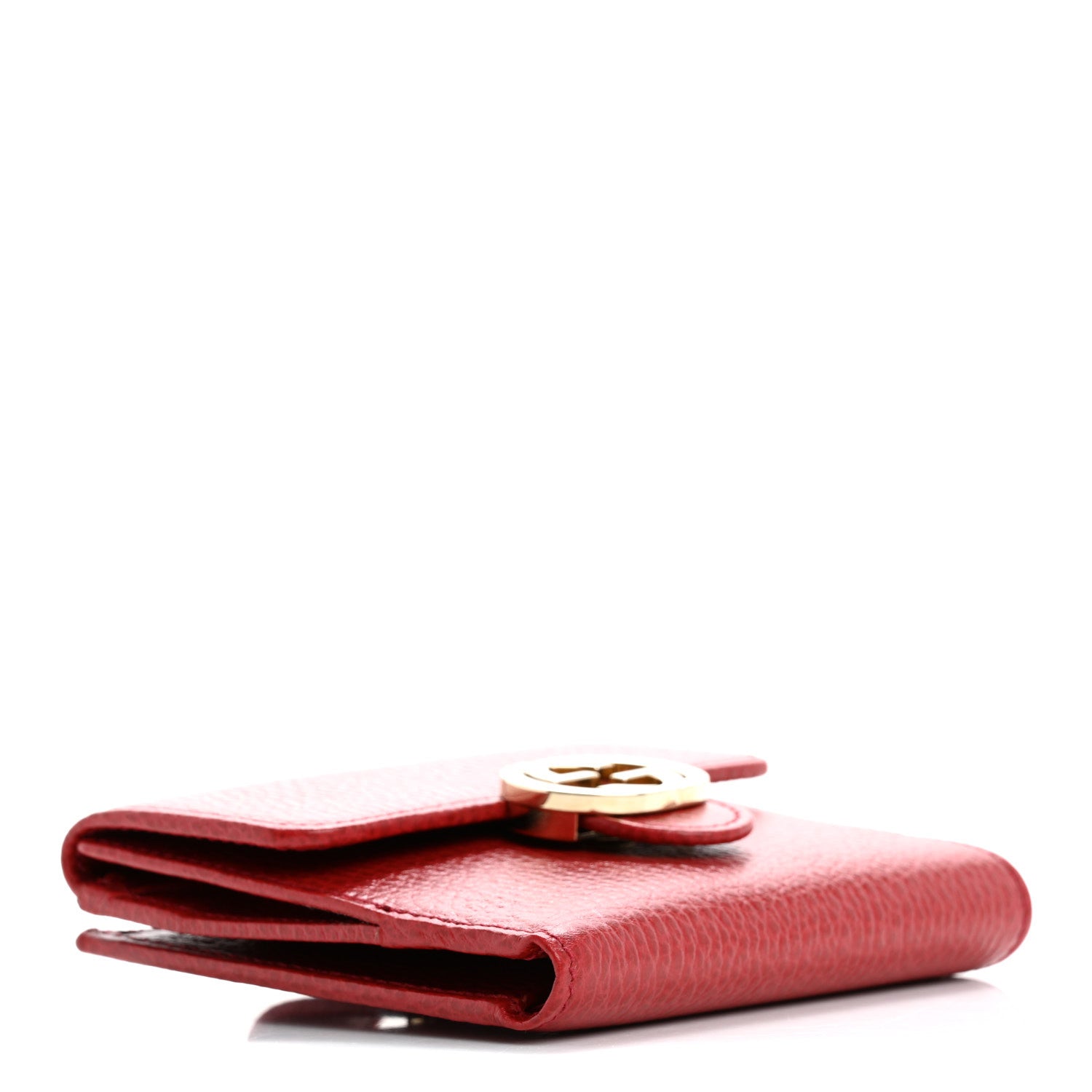 Gucci Dollar Calfskin Interlocking G French Wallet Rosso 4 of 10