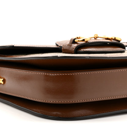 Gucci GG Supreme Monogram Horsebit 1955 Shoulder Bag Beige Brown Sugar 9 of 10