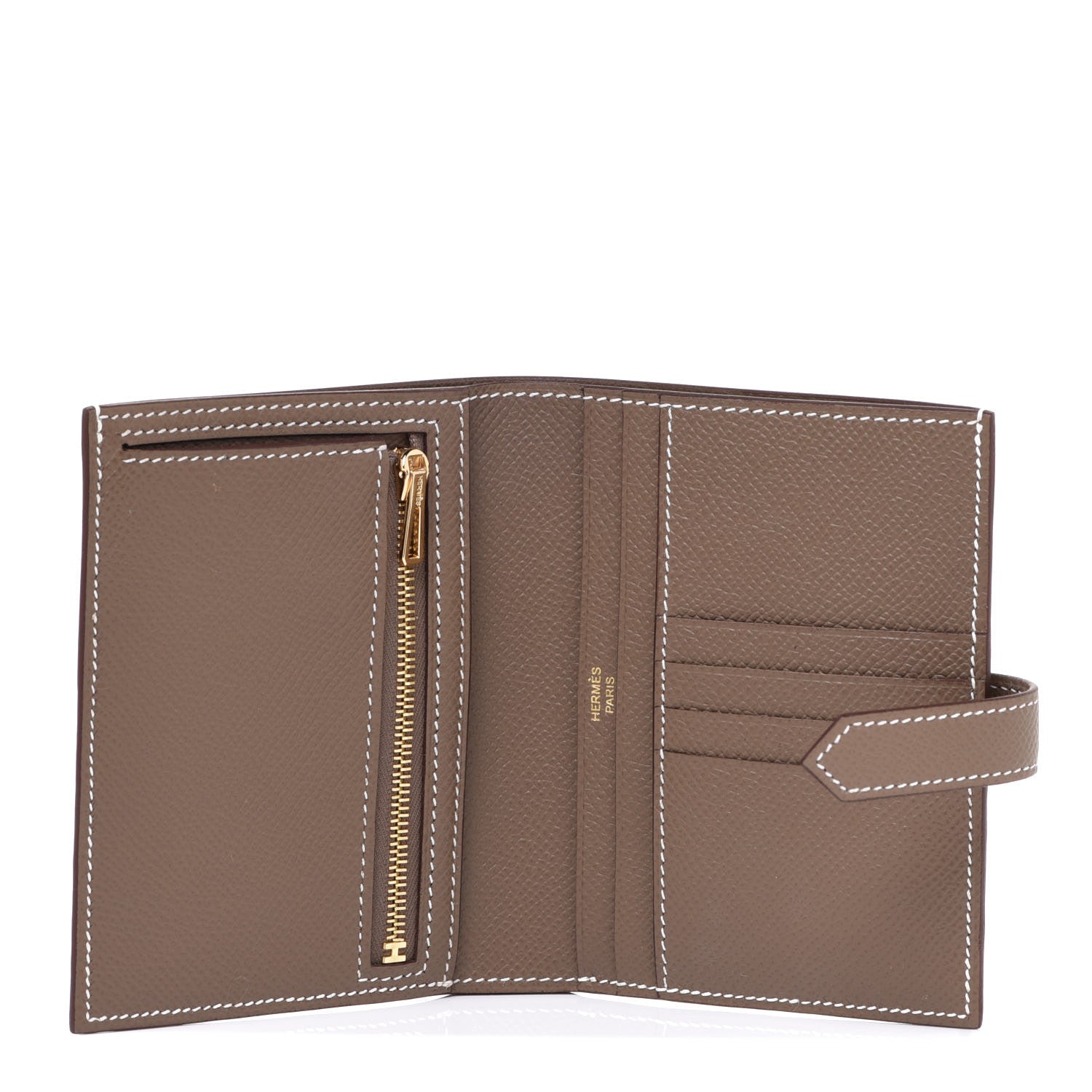 Hermes Epsom Bearn Compact Wallet Etoupe 5 of 7