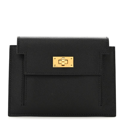 Hermes Epsom Kelly Pocket Compact Wallet Black 1 of 8