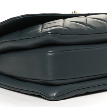 Chanel Lambskin Quilted Medium Trendy CC Flap Dual Handle Bag Blue 8 of 10