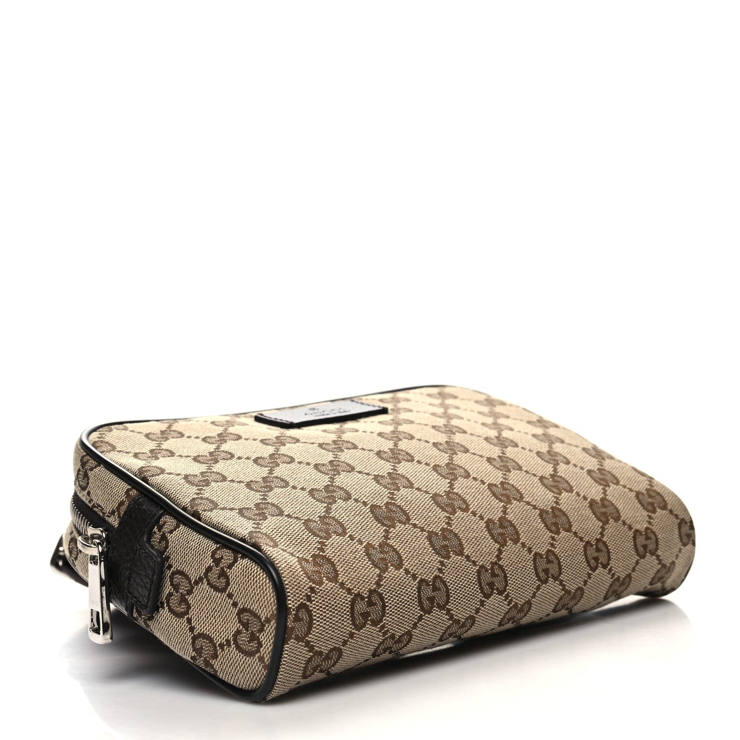Gucci Monogram Dollar Calfskin Belt Bag Beige Ebony Testa di Moro Marrone Scuro 4 of 11