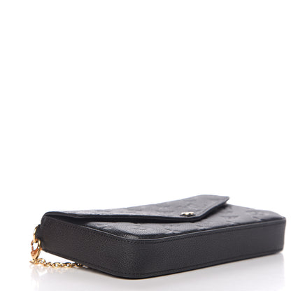 Louis Vuitton Empreinte Pochette Felicie Chain Wallet Black 3 of 10