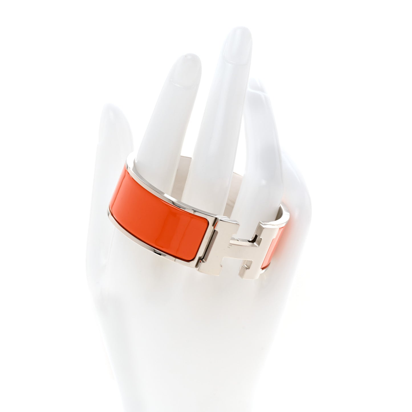 Enamel Wide Clic Clac H Bracelet PM Orange