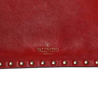 Valentino Garavani Vitello Large Rockstud Zip Pouch Red 6 of 11