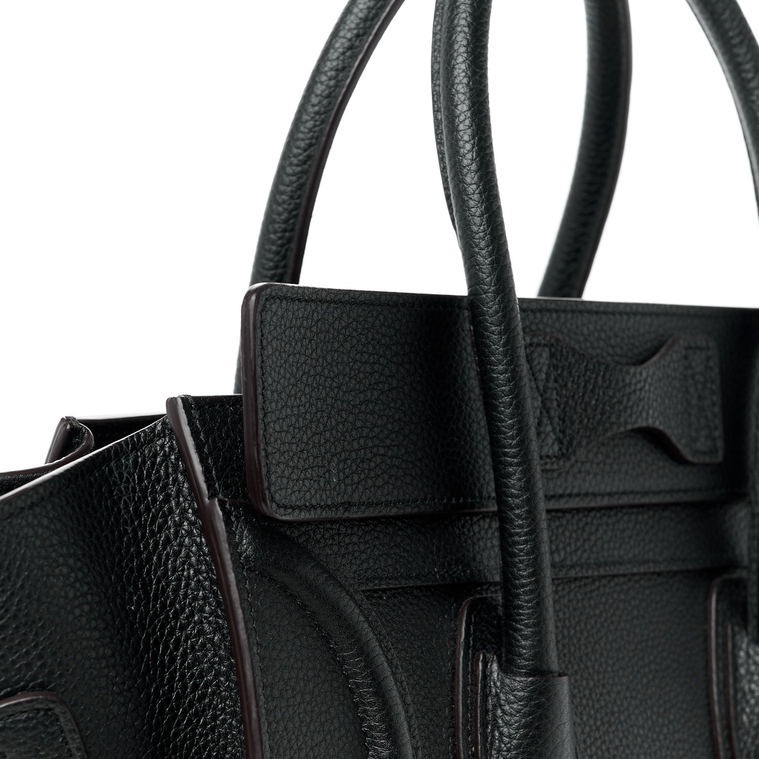 Celine Drummed Calfskin Micro Luggage Black 11 of 11