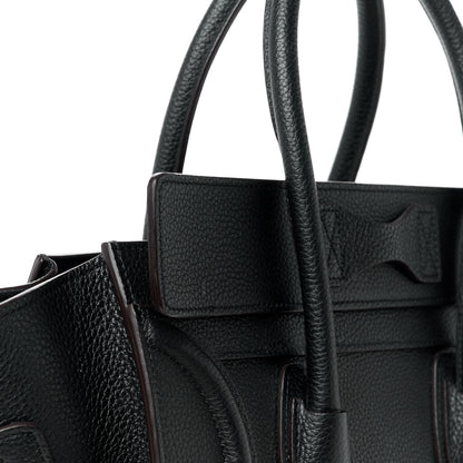 Celine Drummed Calfskin Micro Luggage Black 11 of 11