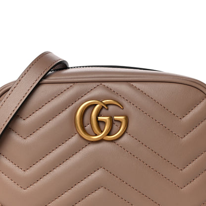 Gucci Calfskin Matelasse Mini GG Marmont Chain Shoulder Bag Porcelain Rose 9 of 11