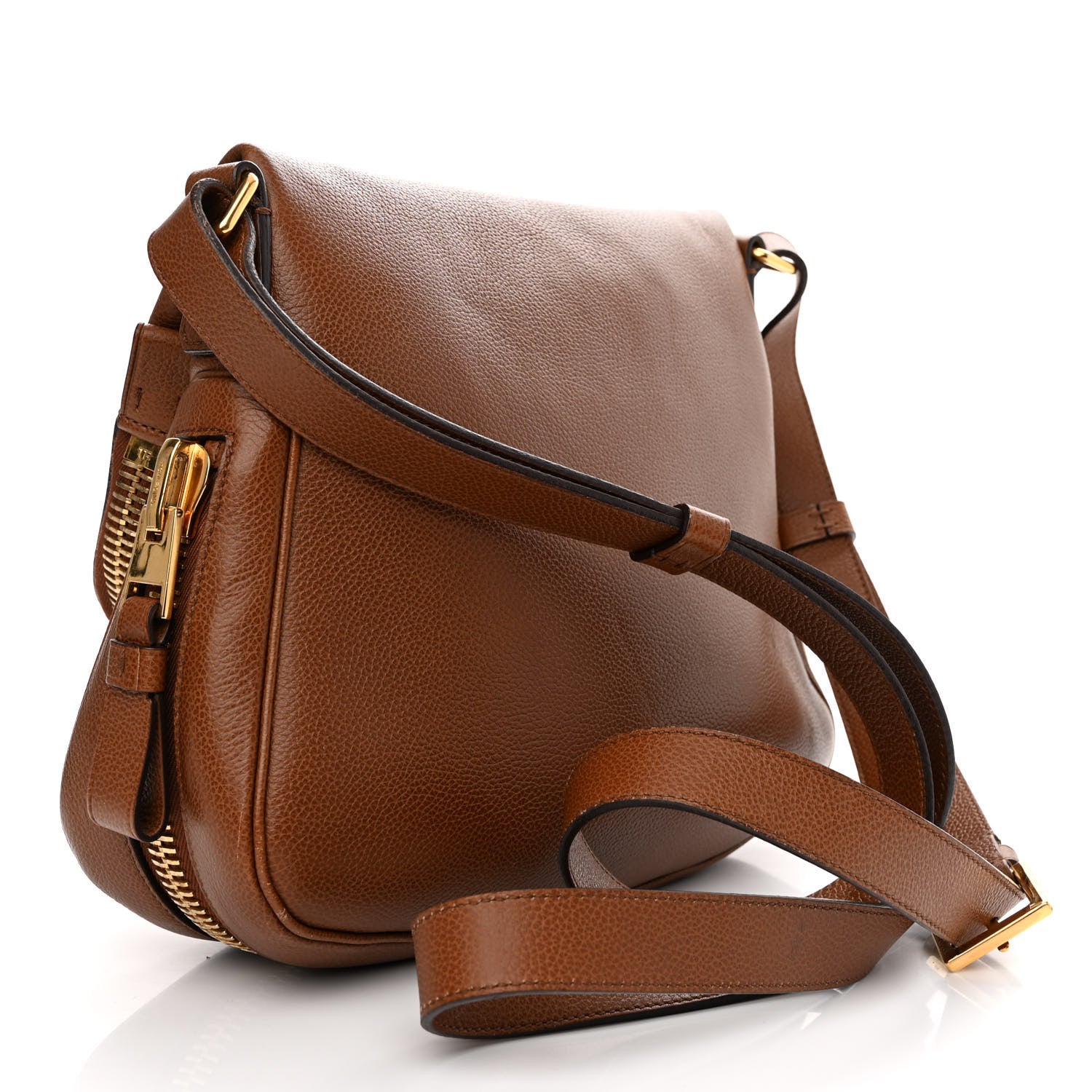 Tom Ford Calfskin Medium Jennifer Crossbody Caramel 3 of 14