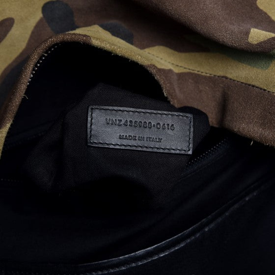 Saint Laurent Suede Camo Print Backpack Green 7 of 7