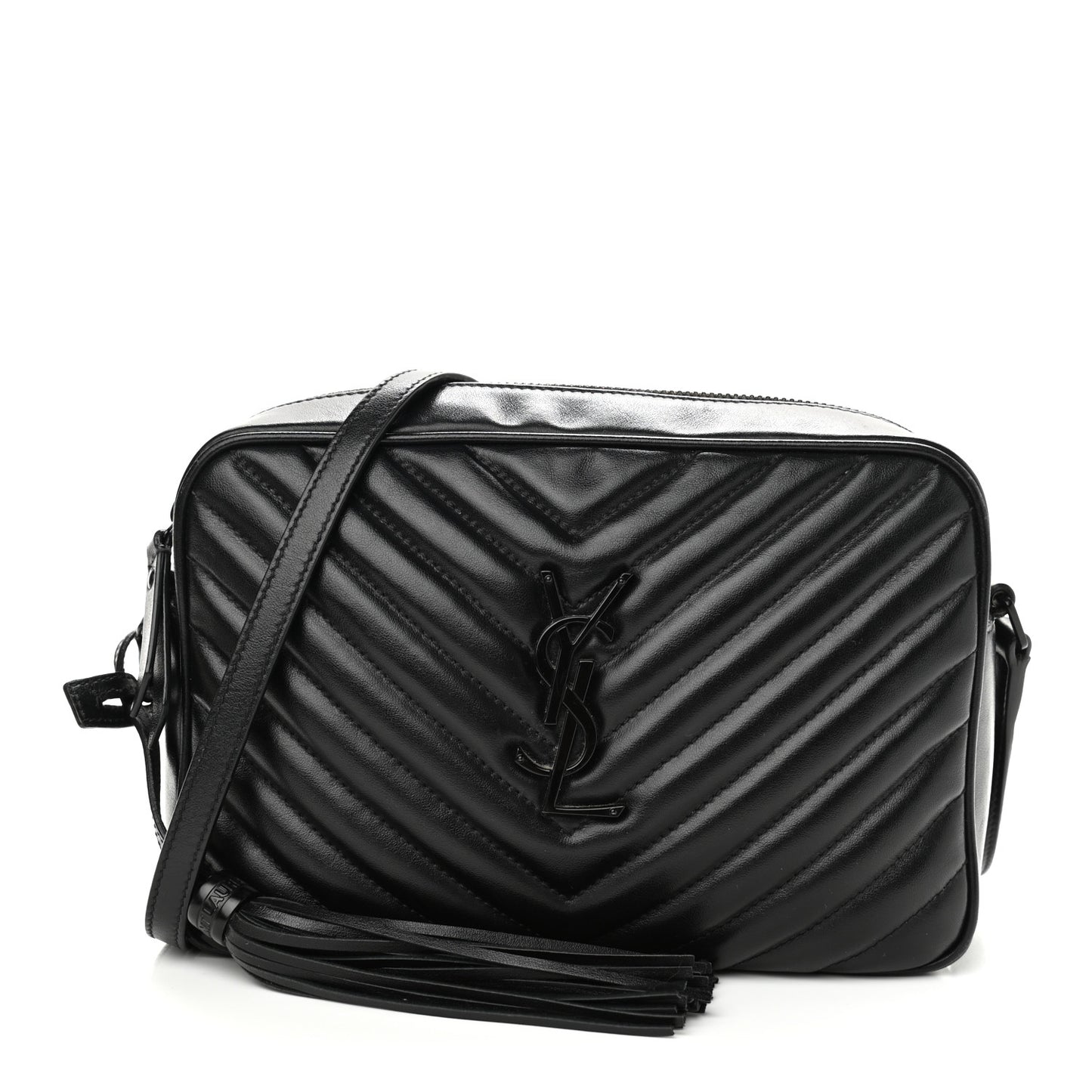Calfskin Matelasse Monogram Lou Camera Bag Black