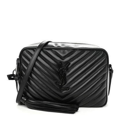 Saint Laurent Calfskin Matelasse Monogram Lou Camera Bag Black 1 of 10