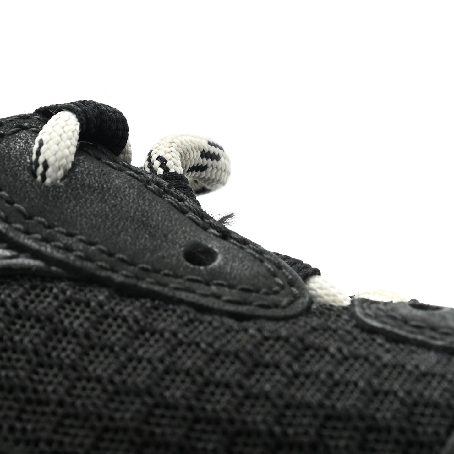 Fabric Mesh Clear Sole Womens Triple S Sneakers 37 Black