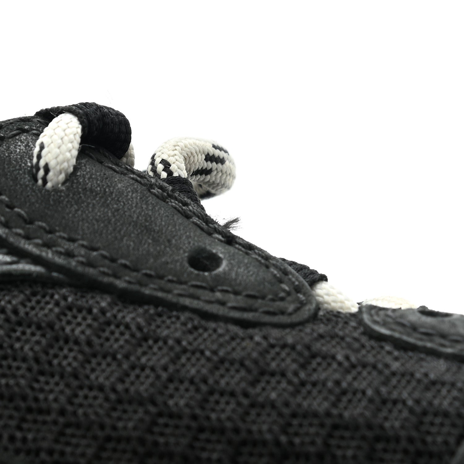 Balenciaga Fabric Mesh Clear Sole Womens Triple S Sneakers 37 Black 13 of 14