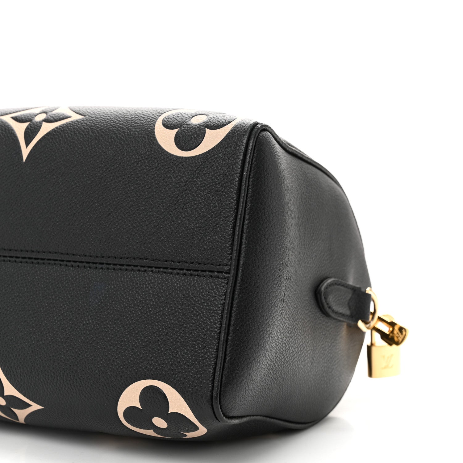 Louis Vuitton Empreinte Monogram Giant Speedy Bandouliere 25 Black Beige 9 of 9