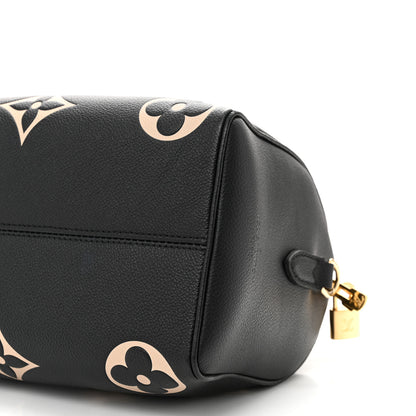 Louis Vuitton Empreinte Monogram Giant Speedy Bandouliere 25 Black Beige 9 of 9