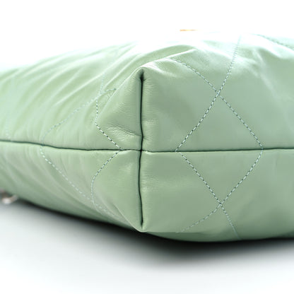 Chanel Shiny Calfskin Quilted Small Chanel 22 Light Green 9 of 10