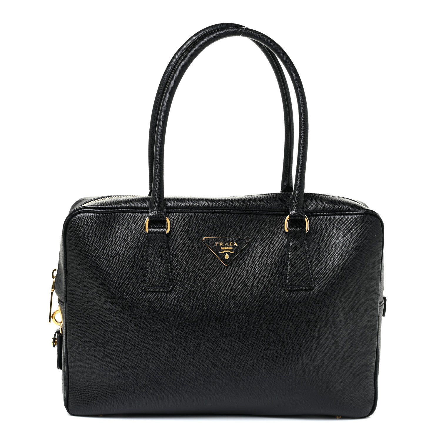 Prada Saffiano Lux Briefcase Black 1 of 14