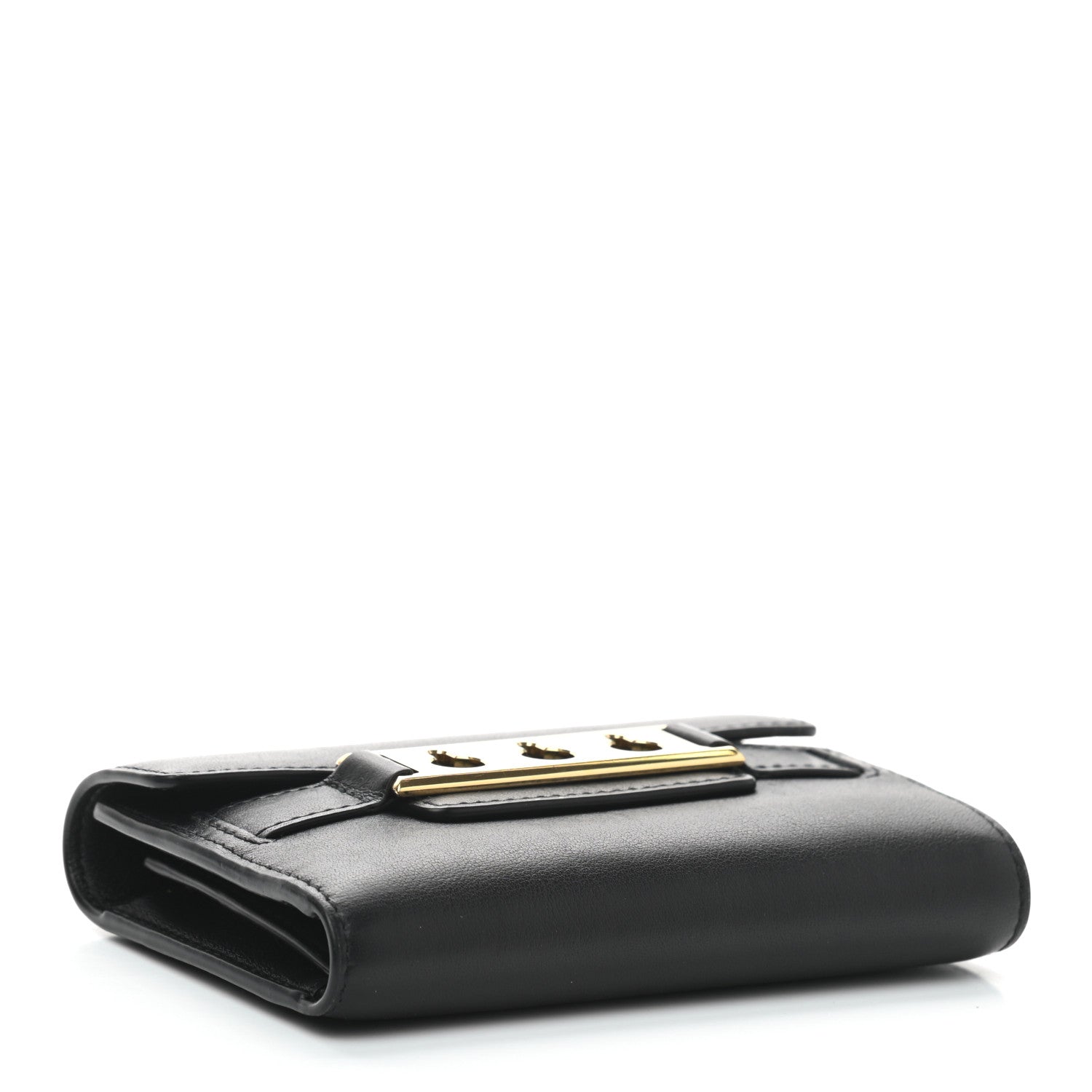 Delvaux Joy Calfskin Tempête Compact Wallet Black 4 of 6