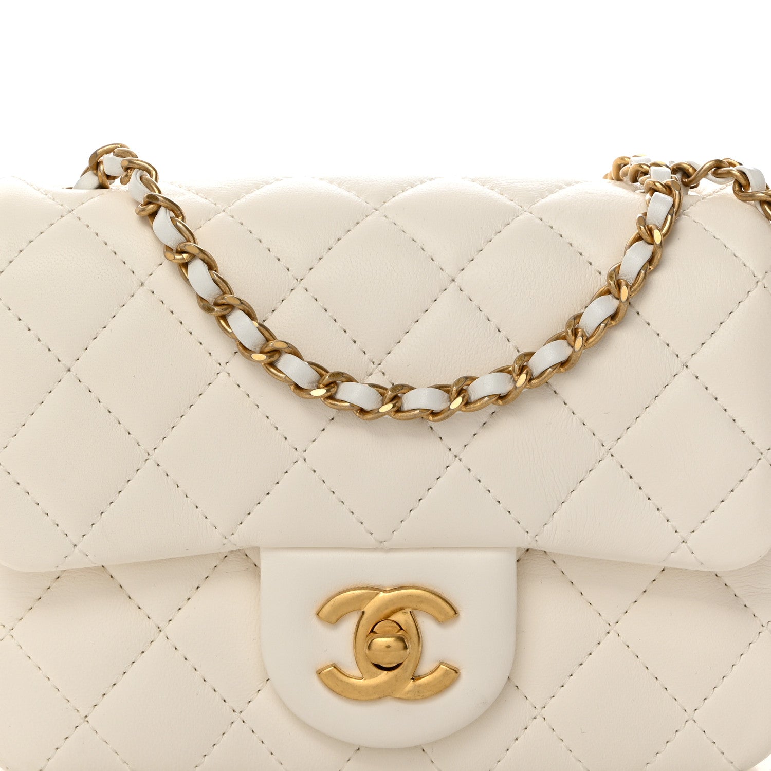Chanel Lambskin Quilted Mini Pearl Crush Flap White 8 of 10