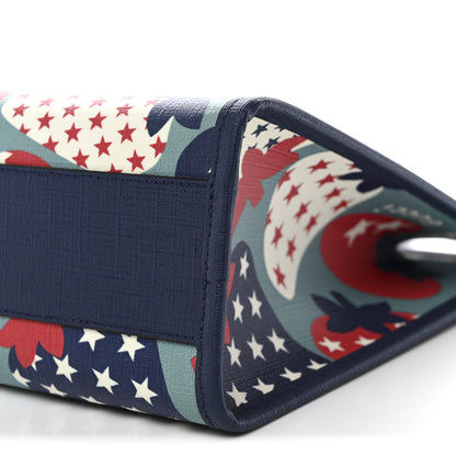Gucci Coated Canvas Strawberry Stars Childrens Tote Red White Blue 10 of 10