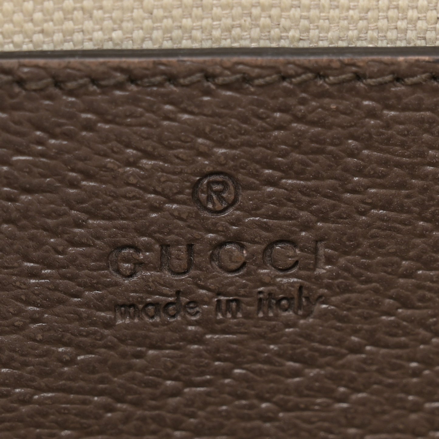GG Supreme Monogram Textured Dollar Calfskin Web Mini Ophidia Top Handle Bag Beige Ebony New Acero