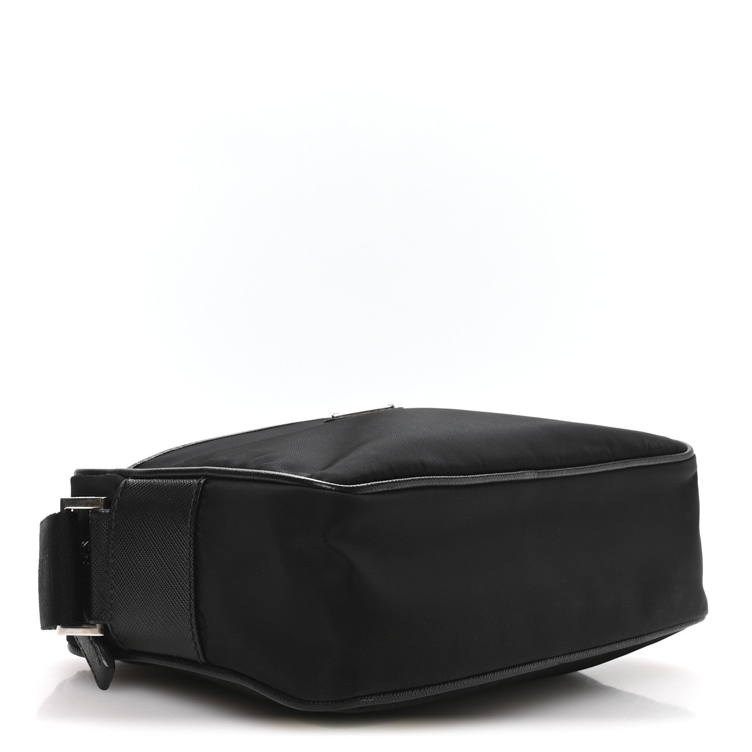 Prada Re-Nylon Vela Saffiano Pocket Double Zip Shoulder Bag Black 4 of 11