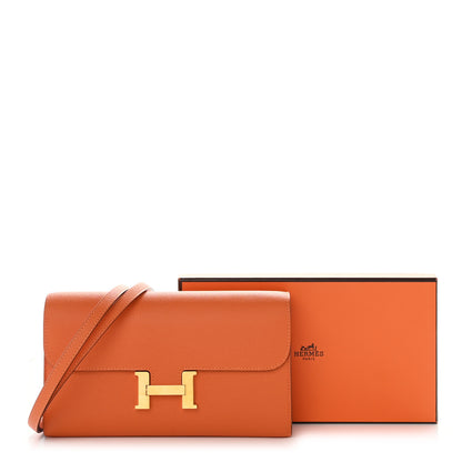 Hermes Epsom Constance Long Wallet To Go Wallet Orange 11 of 11