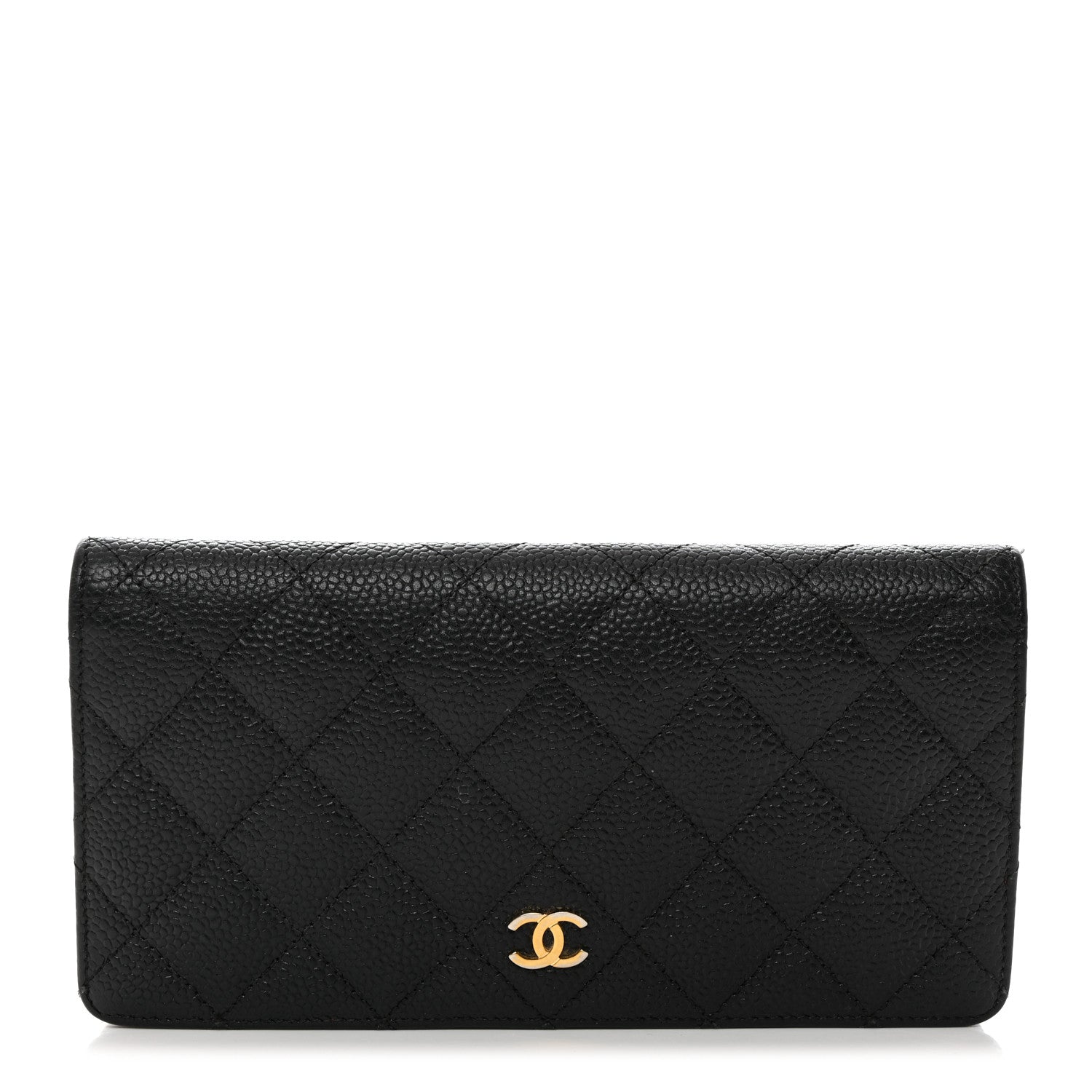 Chanel Caviar Quilted Yen Wallet Black 1 of 12