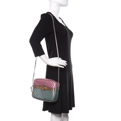 Gucci Laminated Nappa Trapuntata Small Zumi Shoulder Bag Rosa Lago Rame 2 of 9