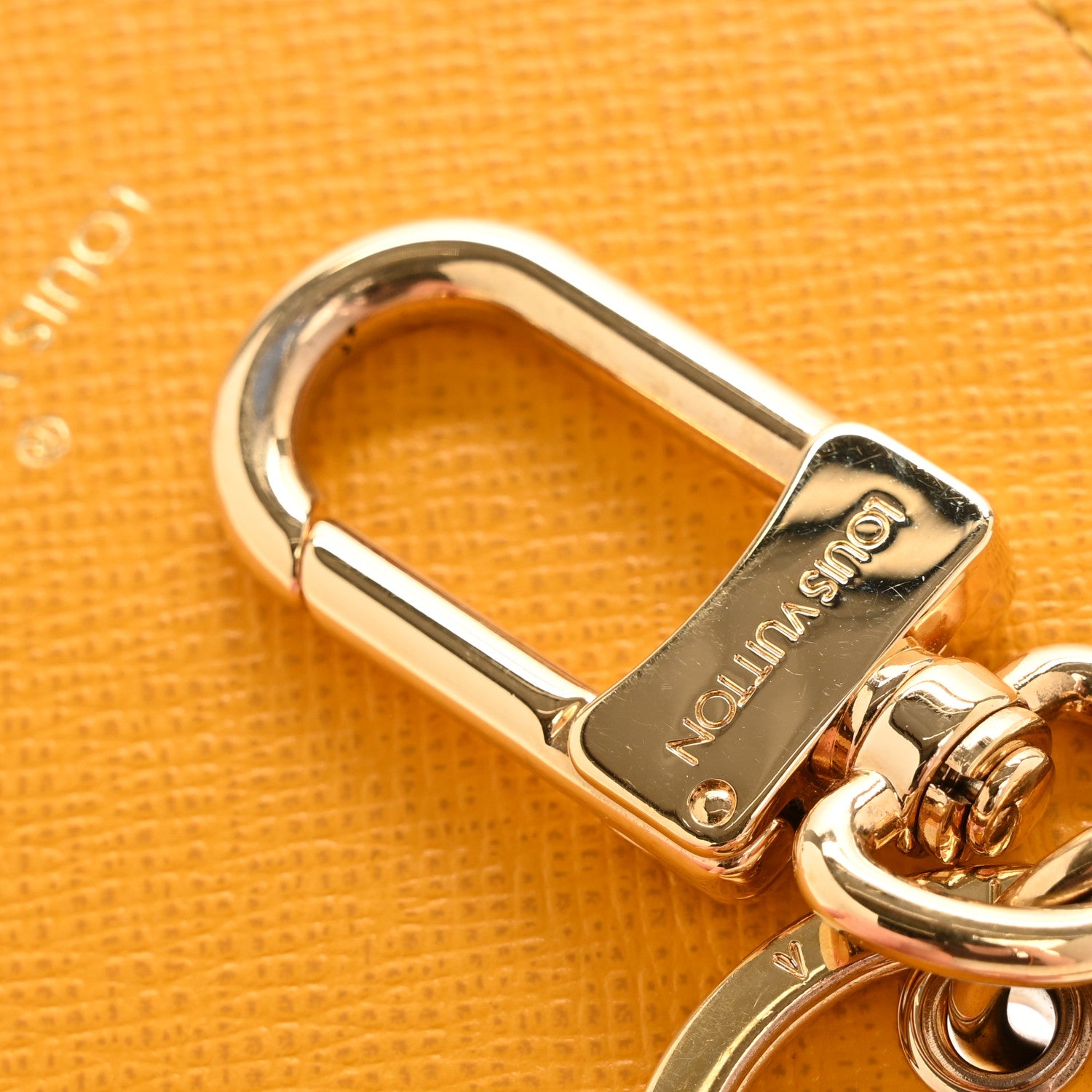 Louis Vuitton Monogram 2022 Christmas Animation New York Soho Bag Charm Key Ring Yellow 4 of 5