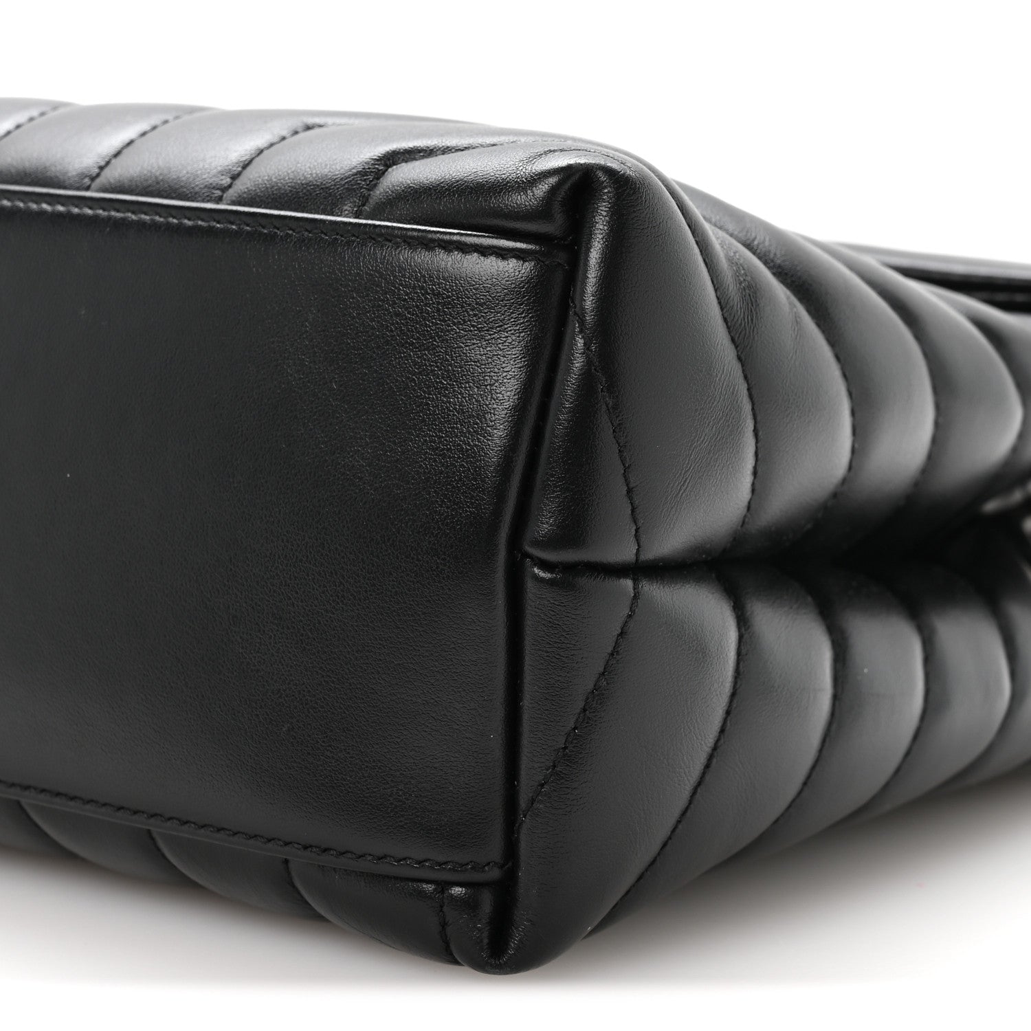 Saint Laurent Calfskin Y Quilted Monogram Medium Loulou Chain Satchel Black 10 of 12