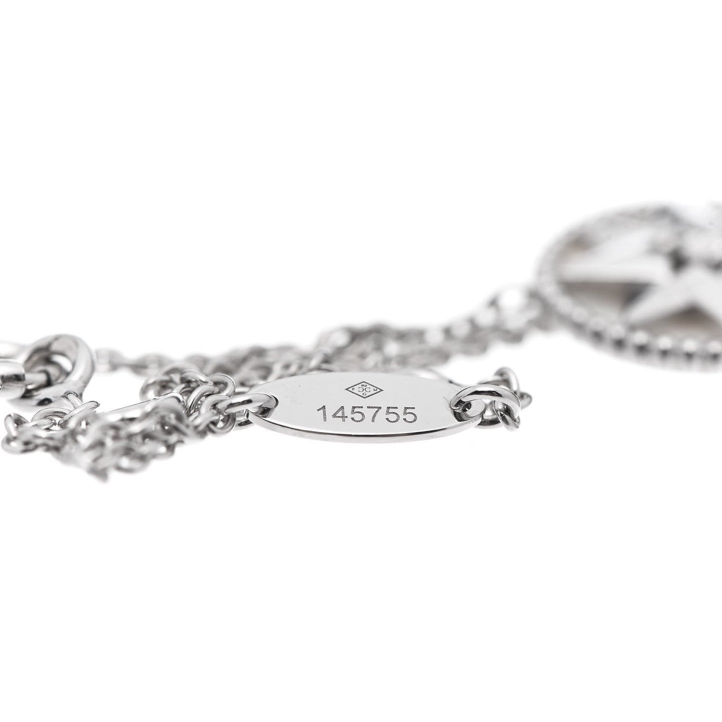 18K White Gold Diamond Mother of Pearl Rose Des Vents Bracelet