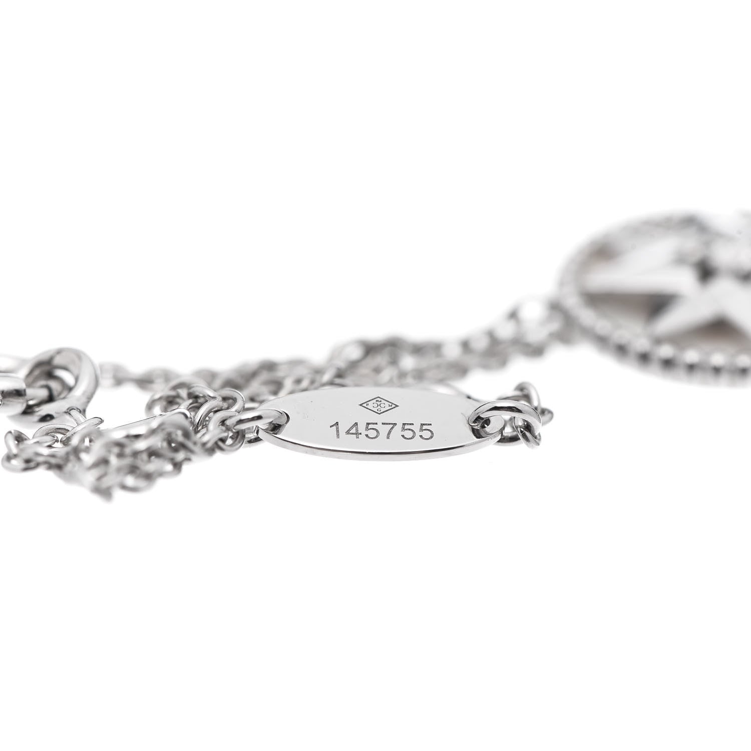 Christian Dior 18K White Gold Diamond Mother of Pearl Rose Des Vents Bracelet 6 of 7