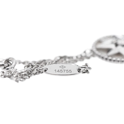 Christian Dior 18K White Gold Diamond Mother of Pearl Rose Des Vents Bracelet 6 of 7