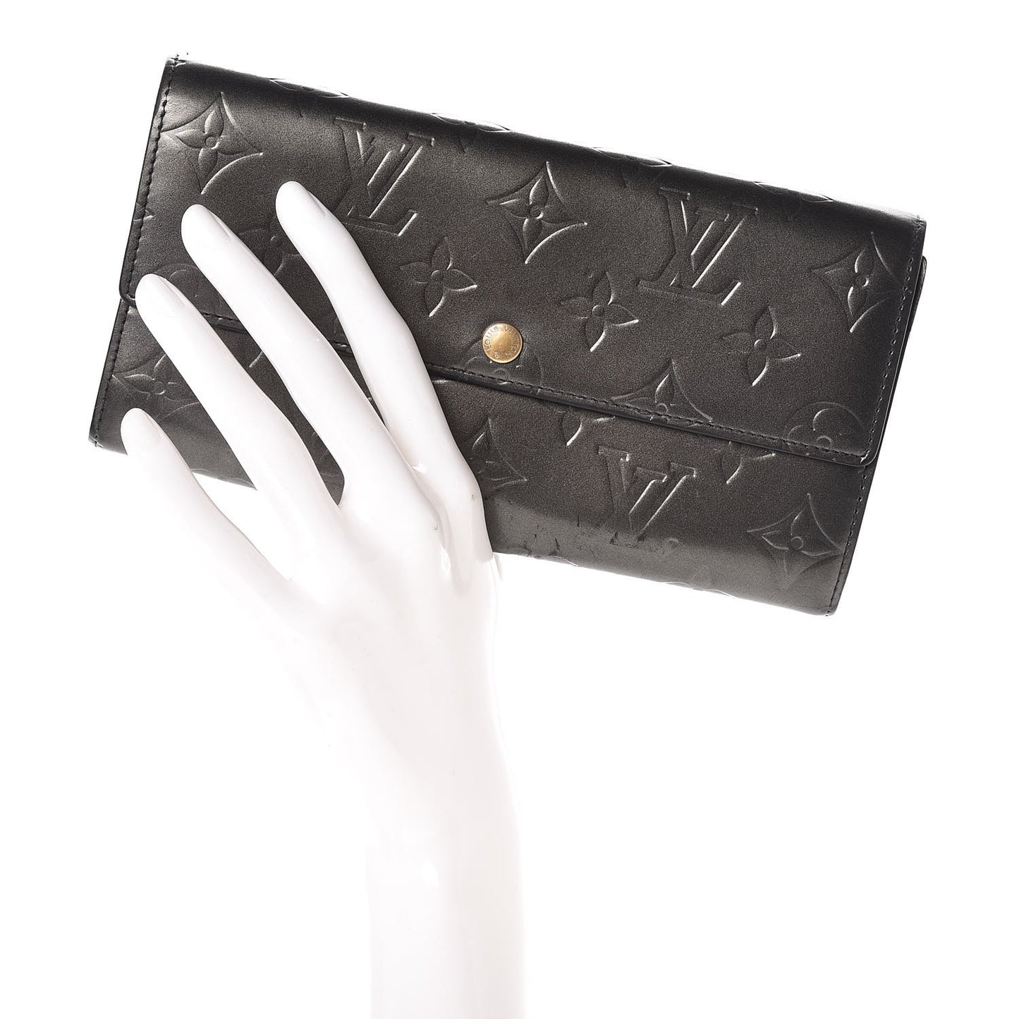 Mat Monogram Sarah Wallet Gris