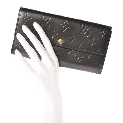 Louis Vuitton Mat Monogram Sarah Wallet Gris 2 of 12