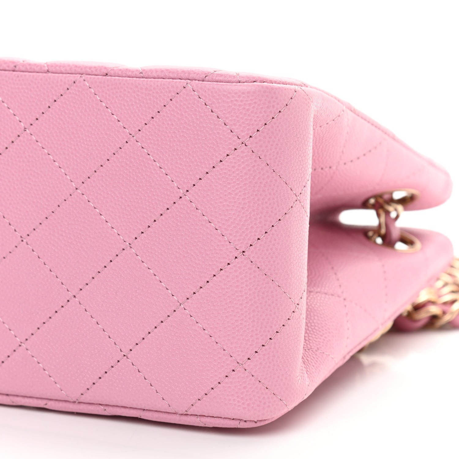 Chanel Caviar Quilted Mini Bucket Bag Pink 10 of 10