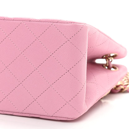 Chanel Caviar Quilted Mini Bucket Bag Pink 10 of 10