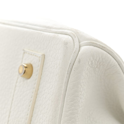 Hermes Taurillon Clemence JPG Birkin 42 White 12 of 27