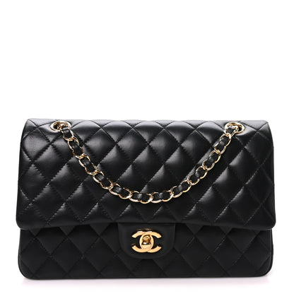 Chanel Lambskin Quilted Medium Double Flap Black 1 of 10